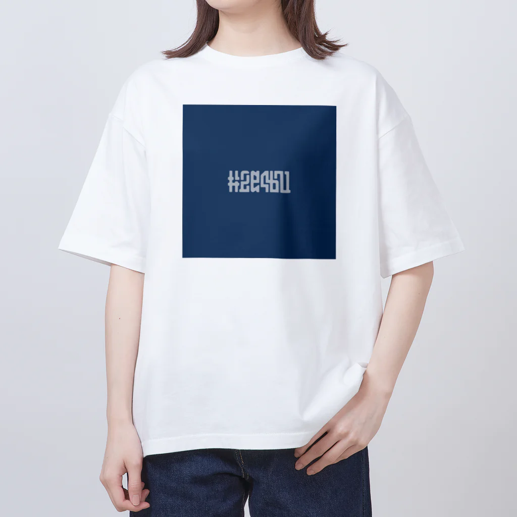 Σの#2e4b71／藍色 オーバーサイズTシャツ