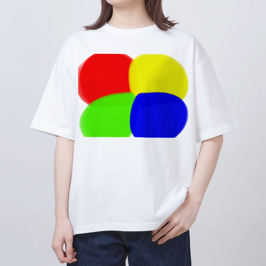 雄大な蒼い空のレインボーレインボー Oversized T-Shirt