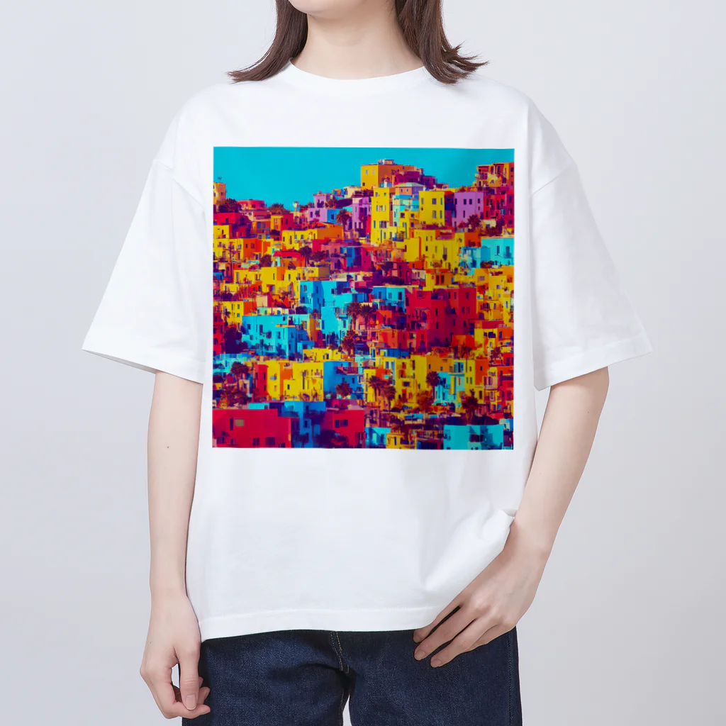 TakashiSのcolorful houses オーバーサイズTシャツ