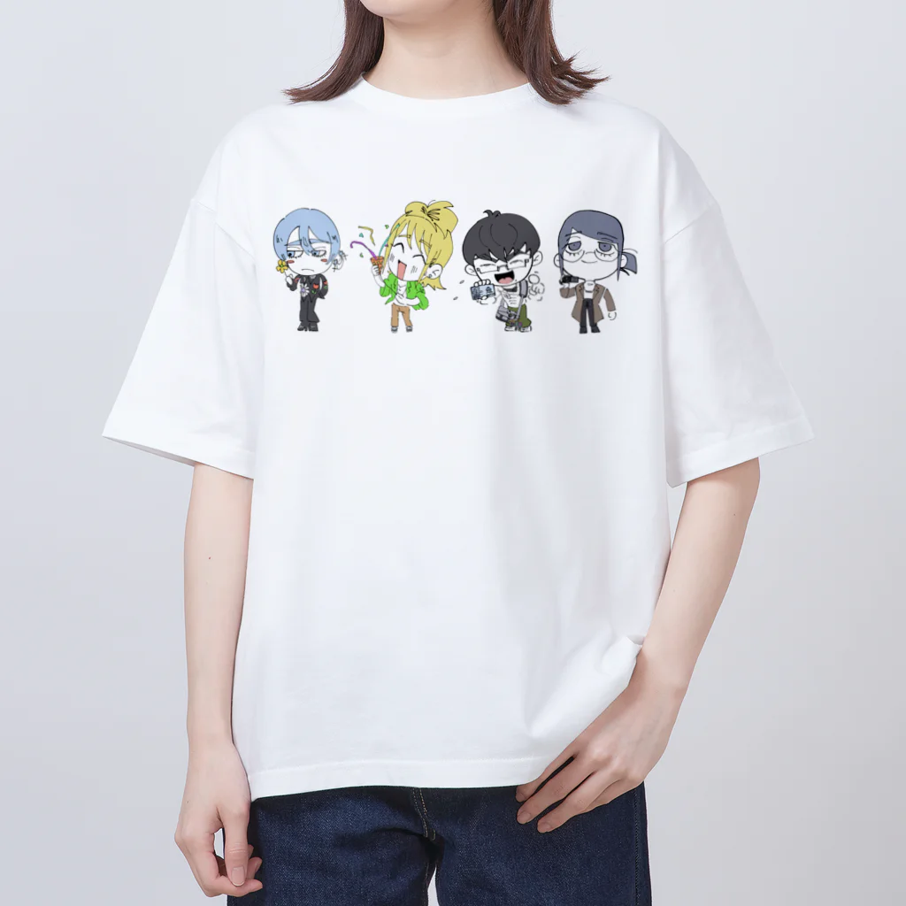 joseff_densanの陰キャラブコメ　SDキャラ集合絵 Oversized T-Shirt