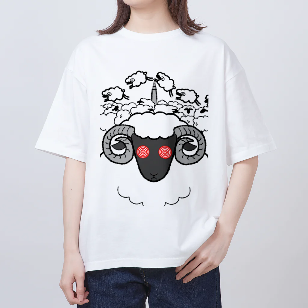 杜の魚の眠りたい夜の羊 オーバーサイズTシャツ