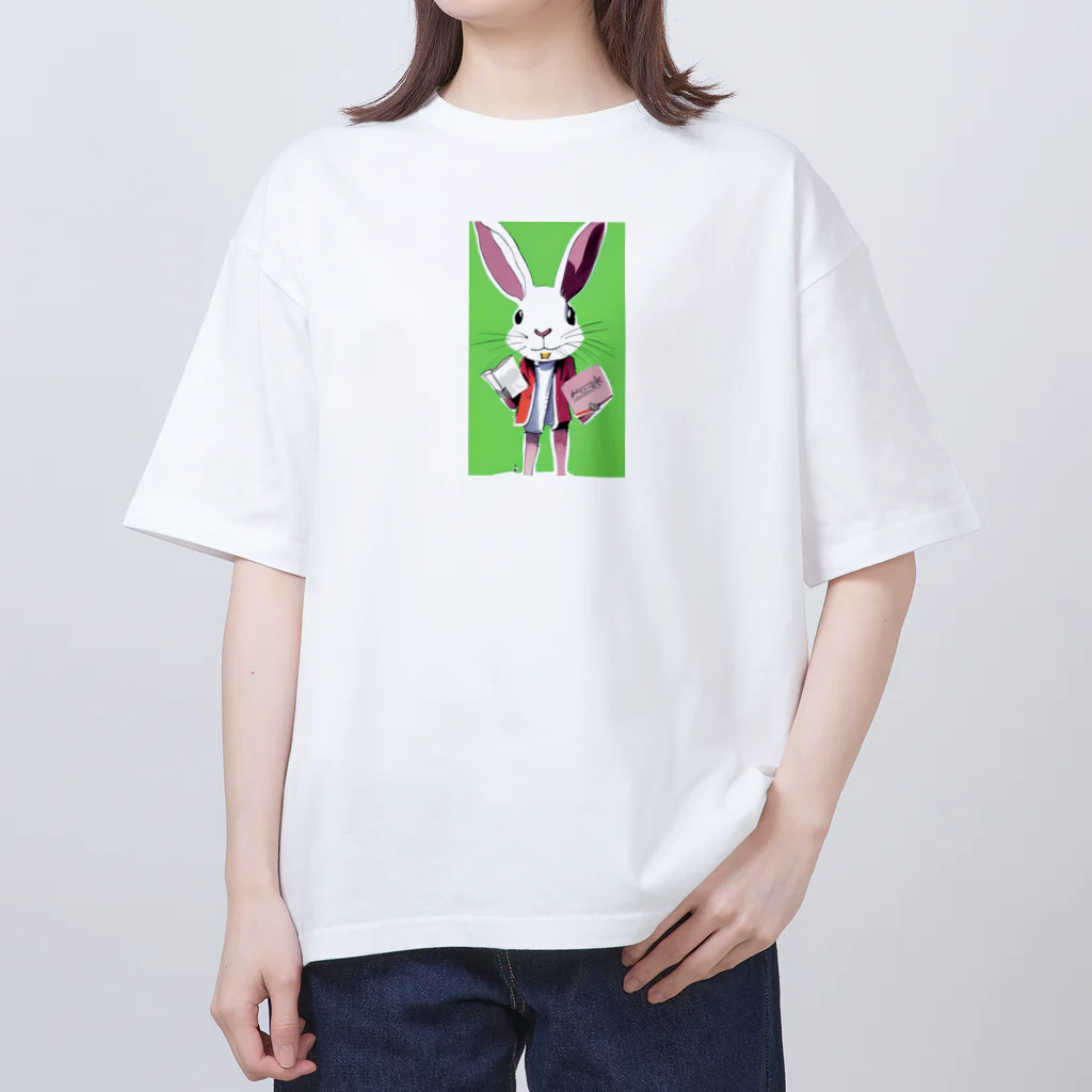 htomitaのレトロなウサギ Oversized T-Shirt