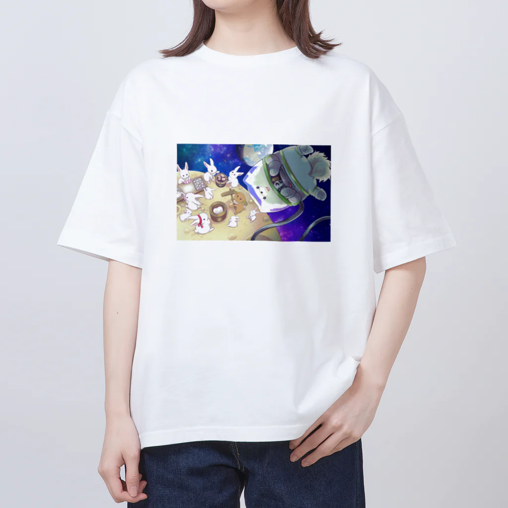 ポメラニ屋の宇宙ポメラニアン年賀絵 Oversized T-Shirt