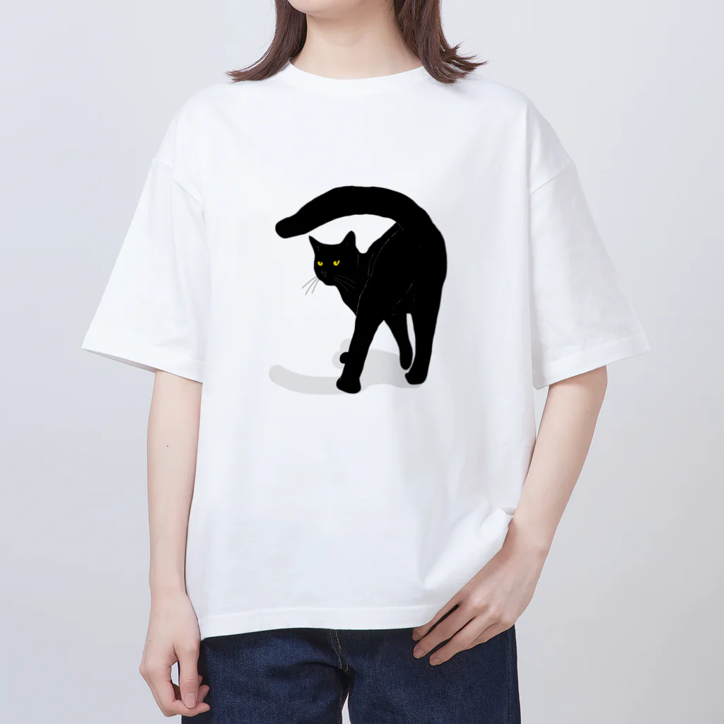 小鳥と映画館の黒猫たんのおちりが堪能出来る権利の付与 ロゴ無し Oversized T-Shirt