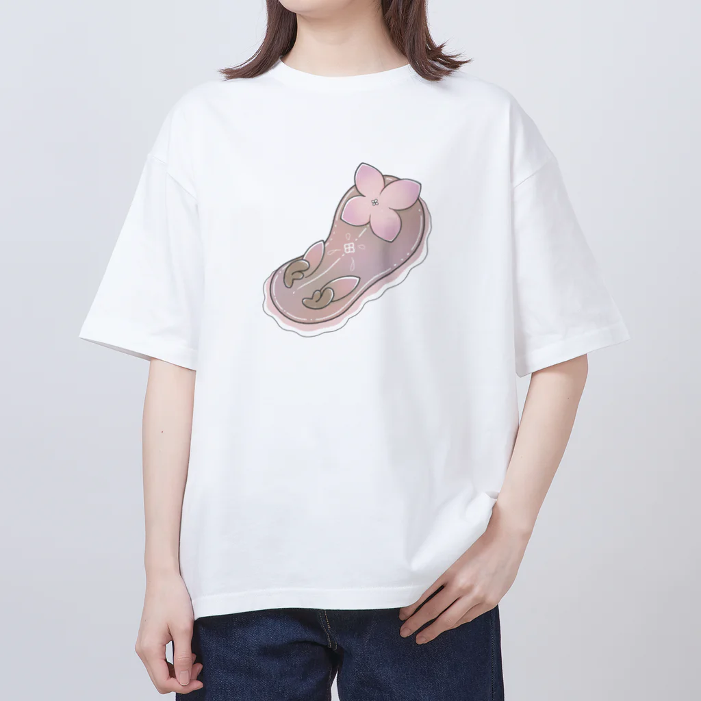 Jackalope Houseのツノアリウサギアジサイモドキウミウシ 桃色ver. オーバーサイズTシャツ