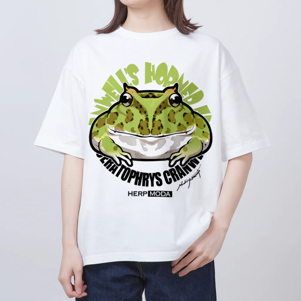 HERP MODA by ヤマモトナオキのツノガエル/ノーマル オーバーサイズTシャツ