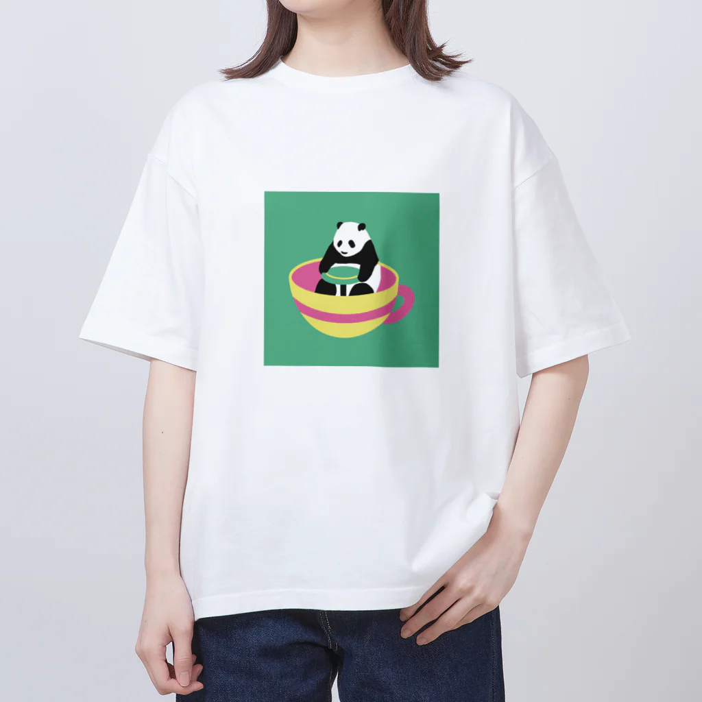 パンダむんのコーヒーカップ オーバーサイズTシャツ