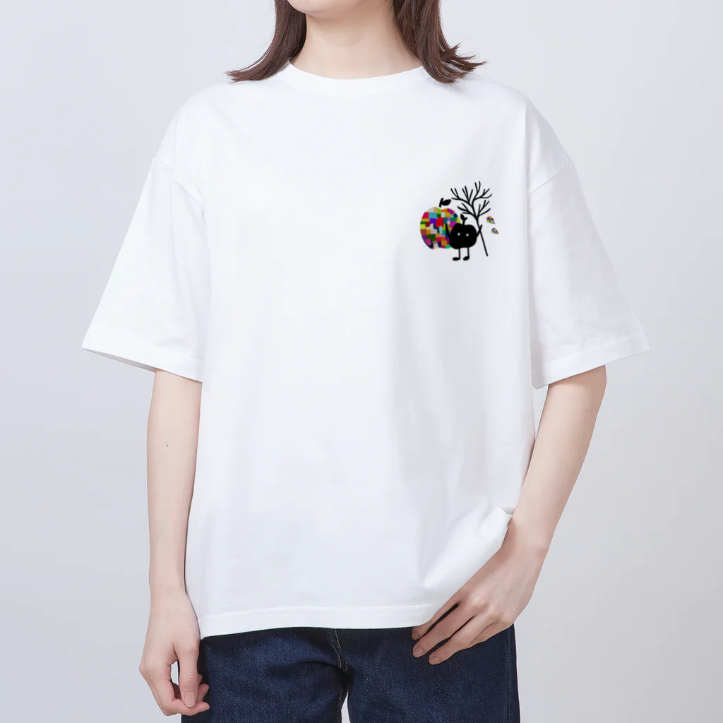 medakahouseの影リンゴくん オーバーサイズTシャツ