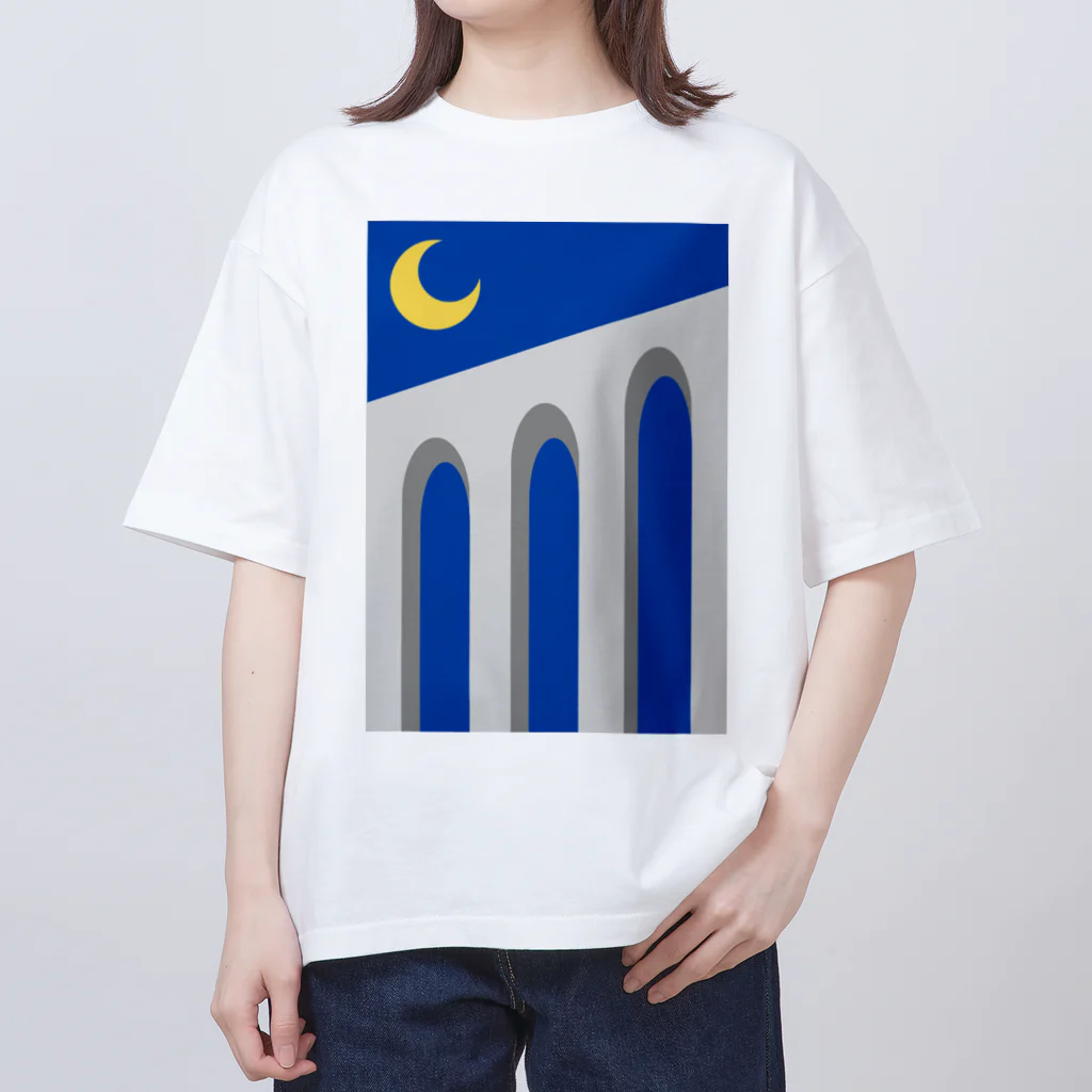 【KOTCH】 Tシャツショップの橋イラスト オーバーサイズTシャツ