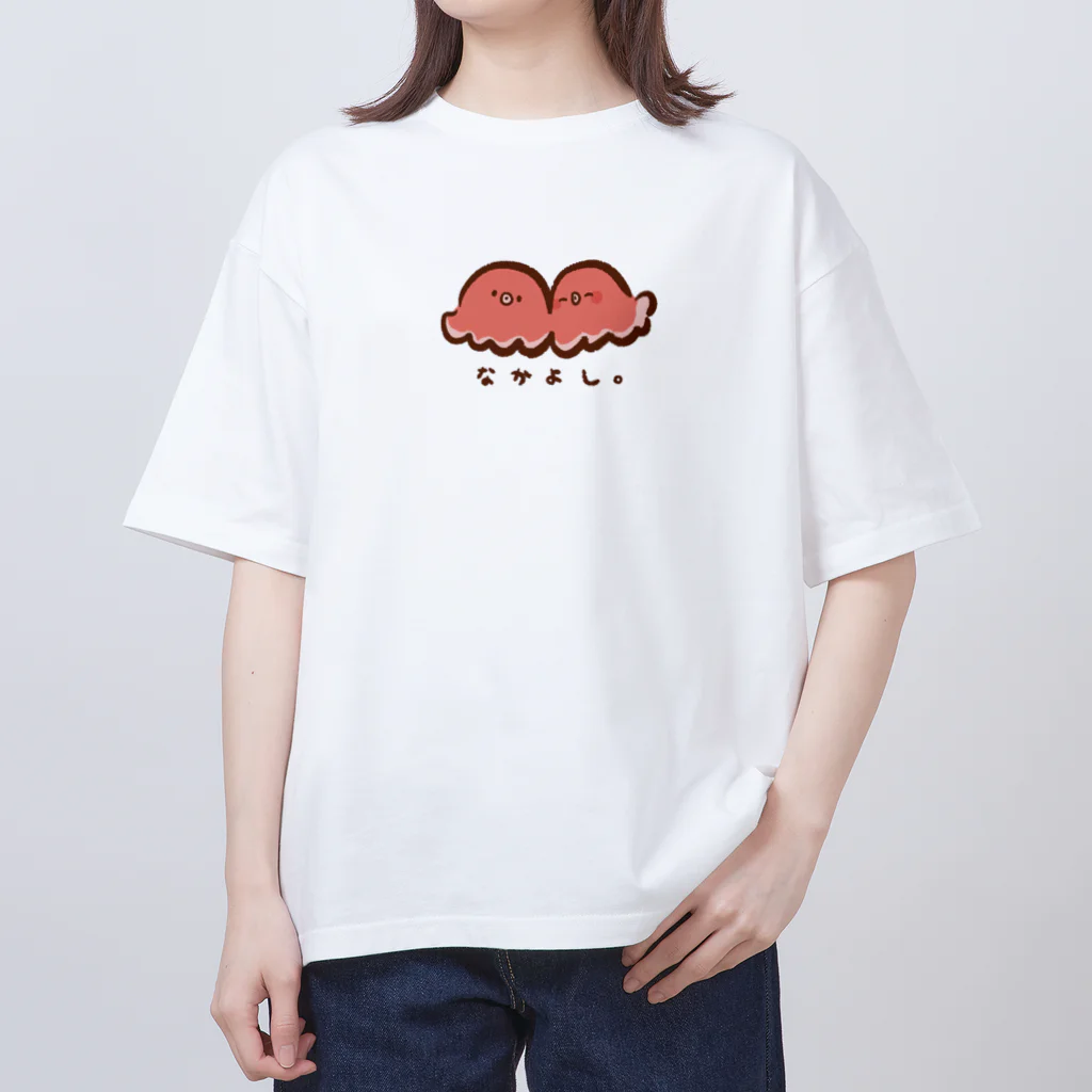 tanun./たぬんのなかよしこよしのたこさんウインナー オーバーサイズTシャツ