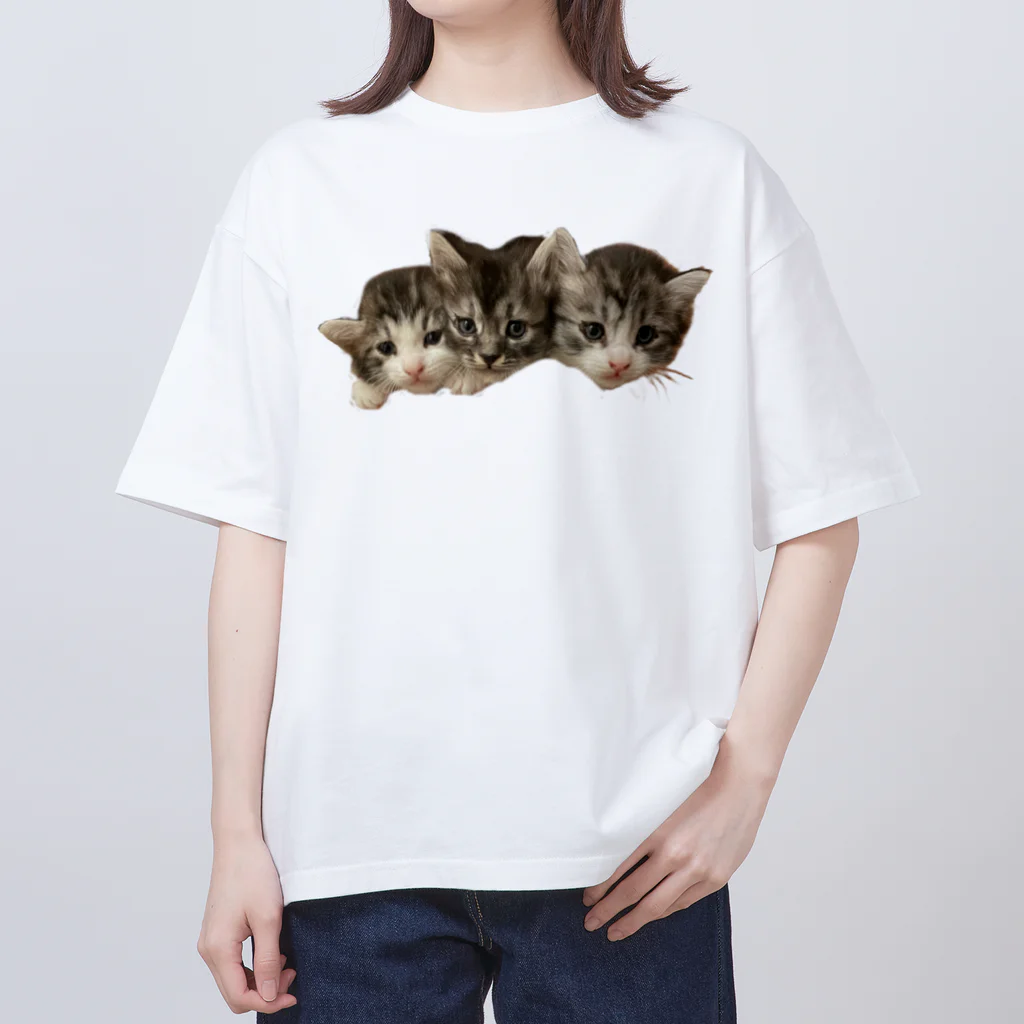 もふもふテレビ公式グッズのもふもふテレビのチャリティーグッズ【Tシャツデザイン2023A】 Oversized T-Shirt