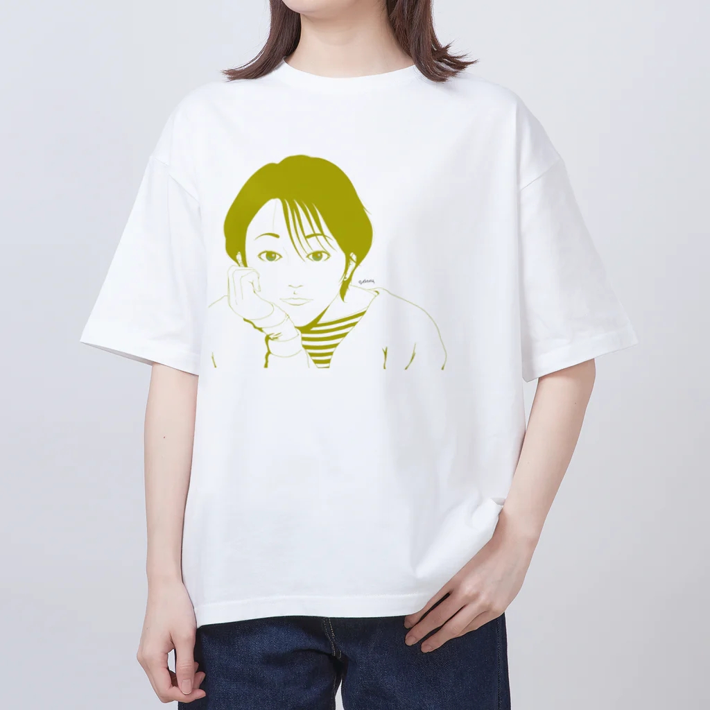 isuta ism.online shopの頬杖女子 オーバーサイズTシャツ