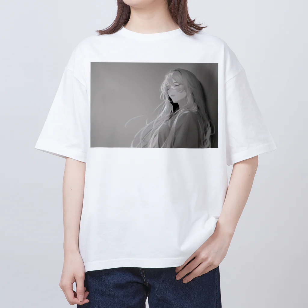 紅崎重工のモノクロ少女 Oversized T-Shirt