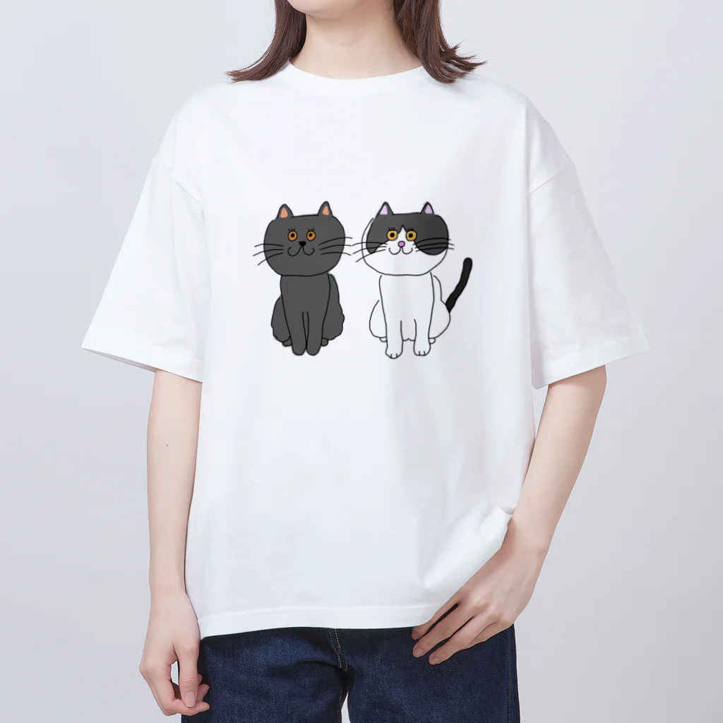 お髭ちゃんのおみせ。のおしゃれにゃんず オーバーサイズTシャツ