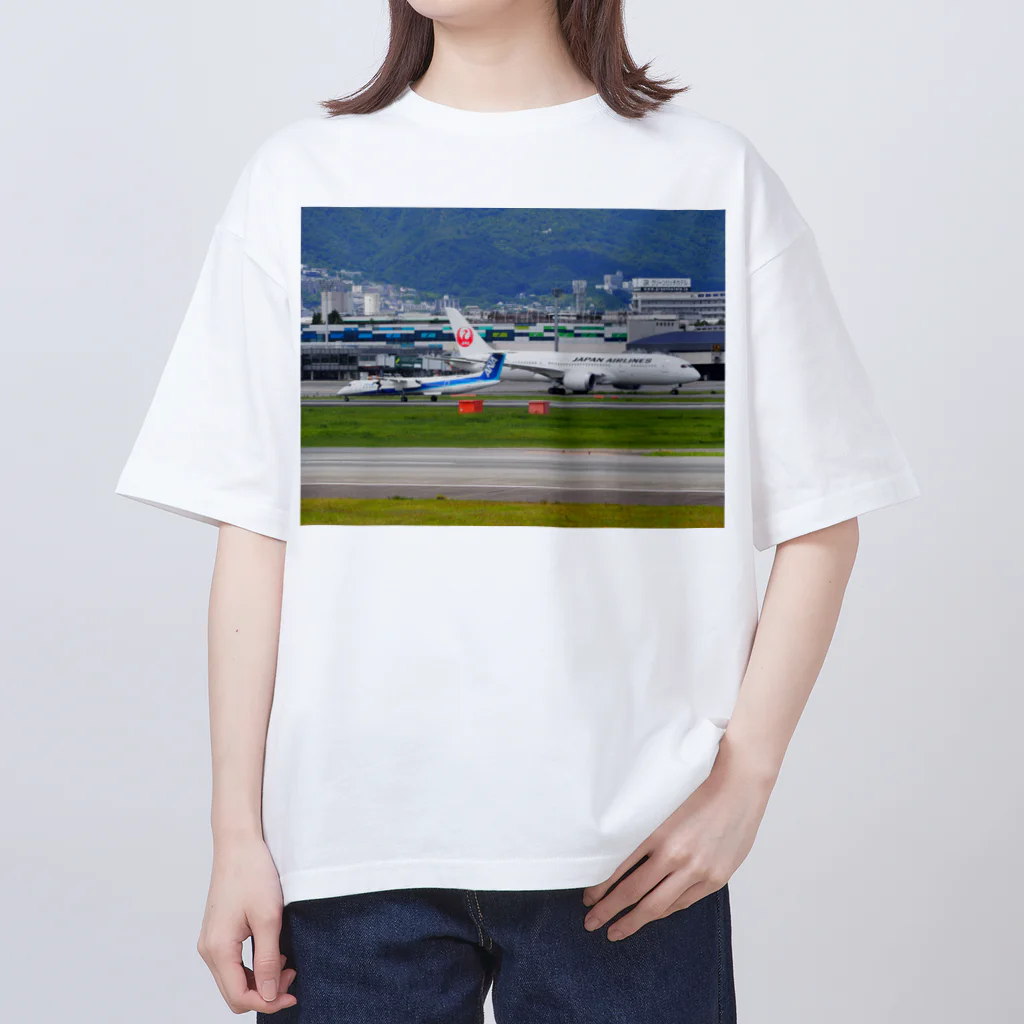 ムーンライトの飛行機 オーバーサイズTシャツ