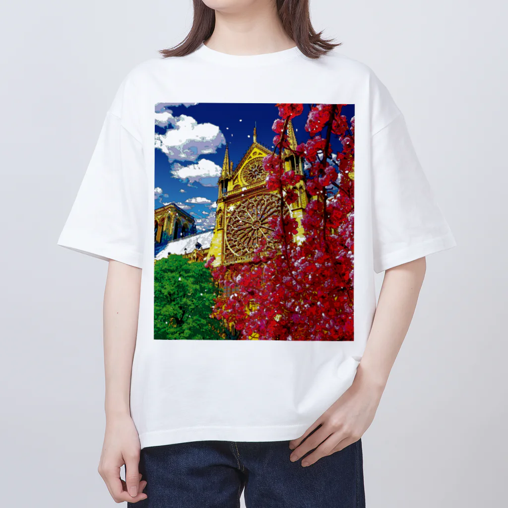 GALLERY misutawoのパリ 春のノートルダム大聖堂 オーバーサイズTシャツ