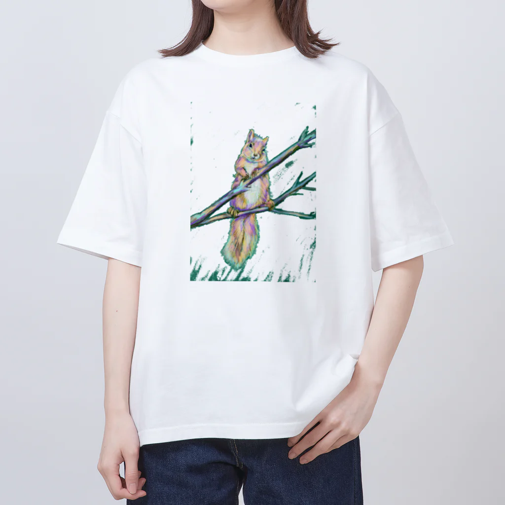 Yuki2222のりすさん オーバーサイズTシャツ