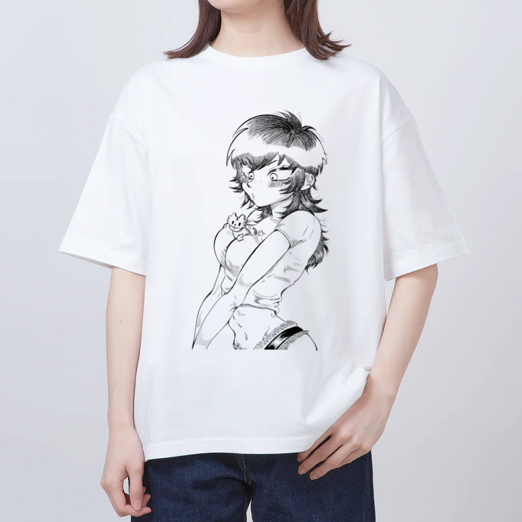 わりかし深夜テンションマーケットのπr2乗ガールとトラくん Oversized T-Shirt