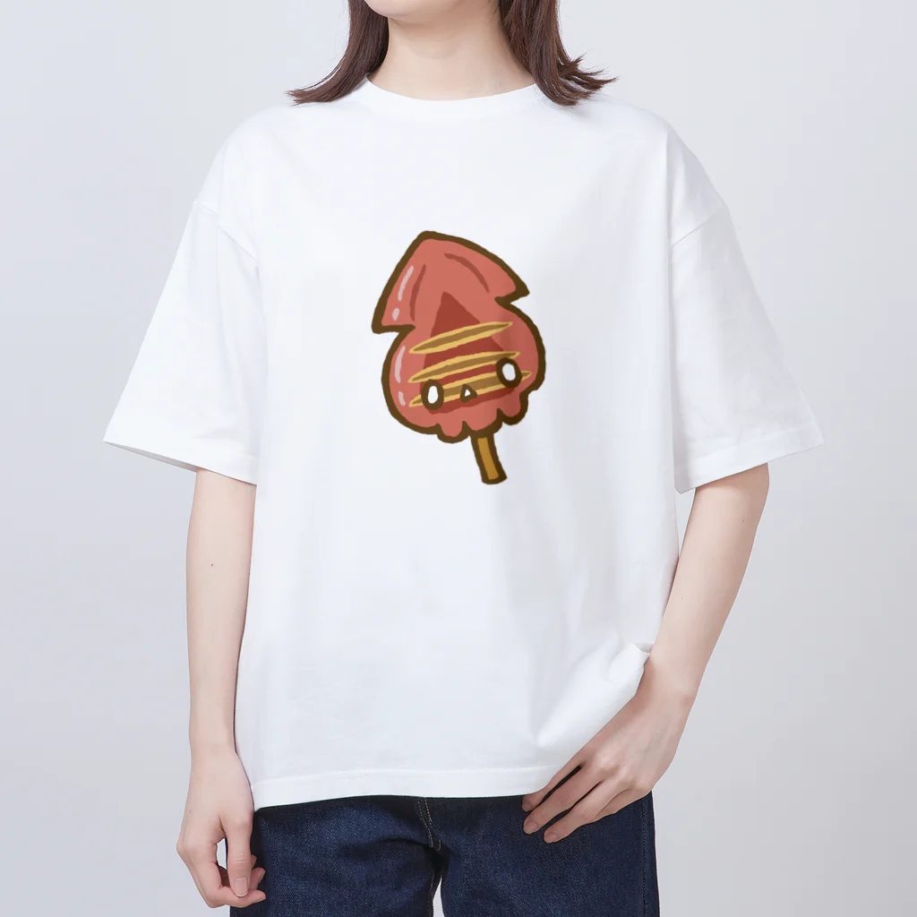 Siderunの館 B2のドクロ風味なイカ焼き オーバーサイズTシャツ