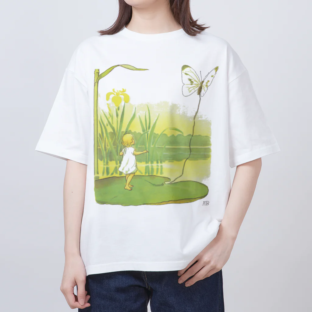 かえる商店の蝶とおやゆびひめ by Elsa Beskow オーバーサイズTシャツ