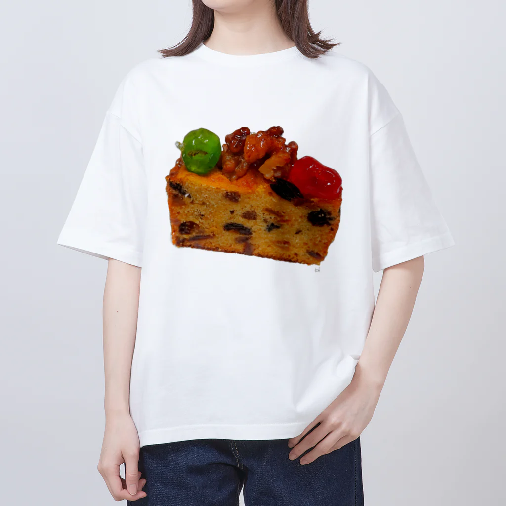 世界お菓子ばなしの心ときめくフルーツケーキ オーバーサイズTシャツ