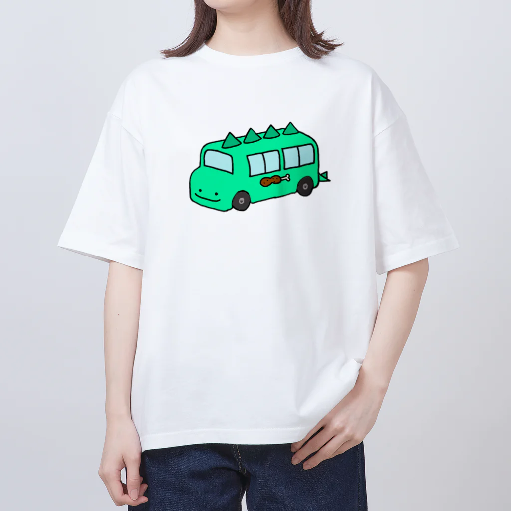 いぬのはなこ小屋のきょうりゅう幼稚園 オーバーサイズTシャツ