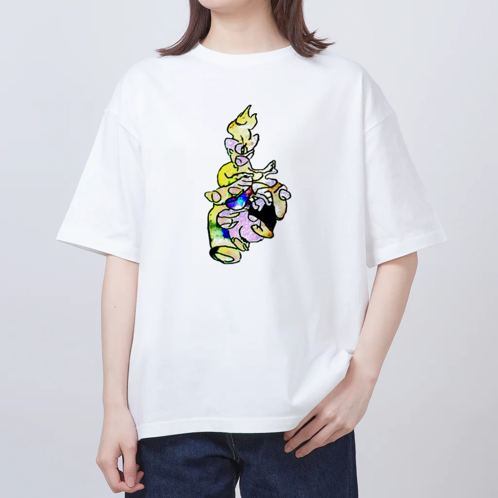 🍩tarojiro(たろじろ) shop🍩の人間掃除機ロボット Oversized T-Shirt