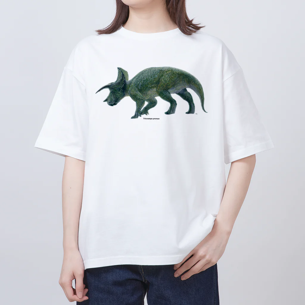 segasworksのTriceratops prorsus(トリケラトプス ・プロルスス)着彩画 Oversized T-Shirt