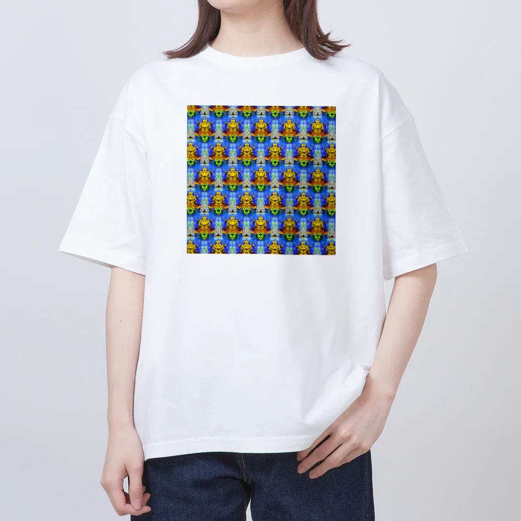 🍩tarojiro(たろじろ) shop🍩の人間掃除機ロボット模様 Oversized T-Shirt