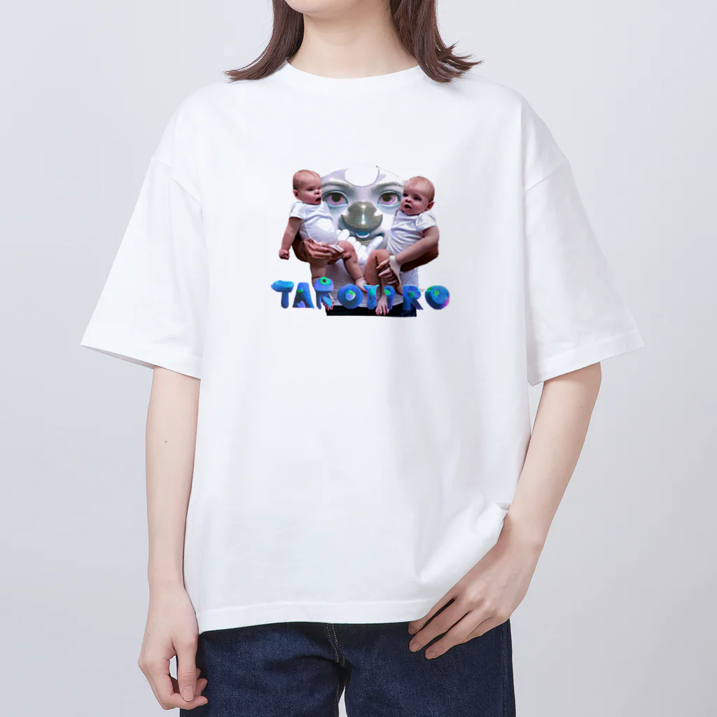 🍩tarojiro(たろじろ) shop🍩の双子を抱えるTシャツ by AI Oversized T-Shirt