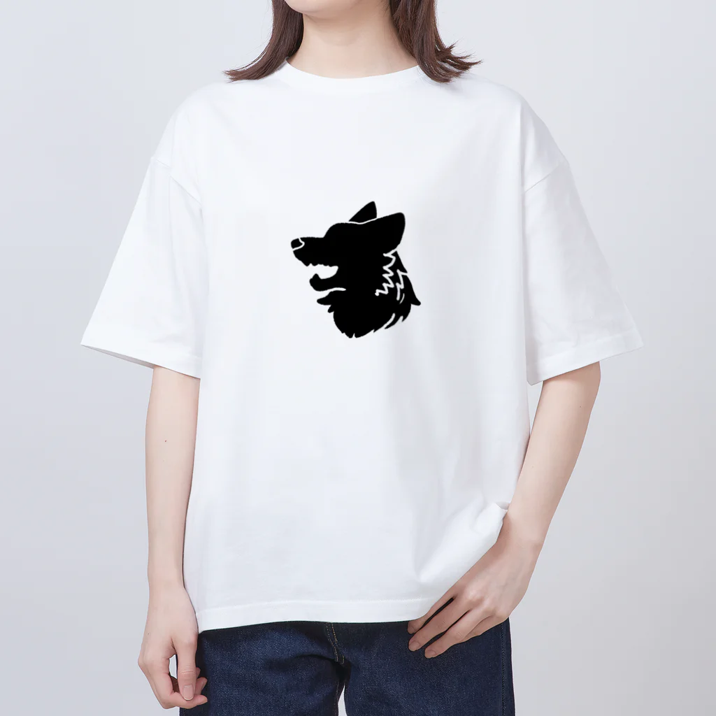 山田太郎のオオカミシルエットTシャツ Oversized T-Shirt