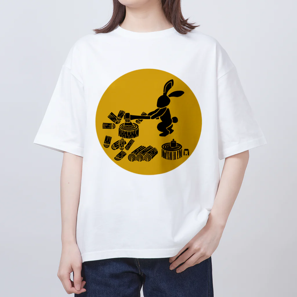 タキビストBo-ta(ボータ)のTAKIBIBA[R]の薪割ピョン吉 オーバーサイズTシャツ