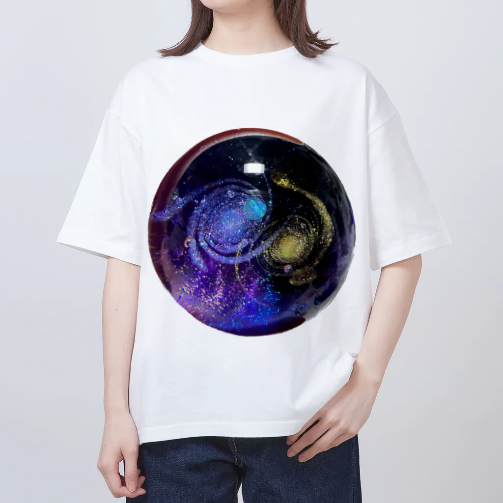 Ripples沖縄レジンアートの宇宙玉レジン Oversized T-Shirt