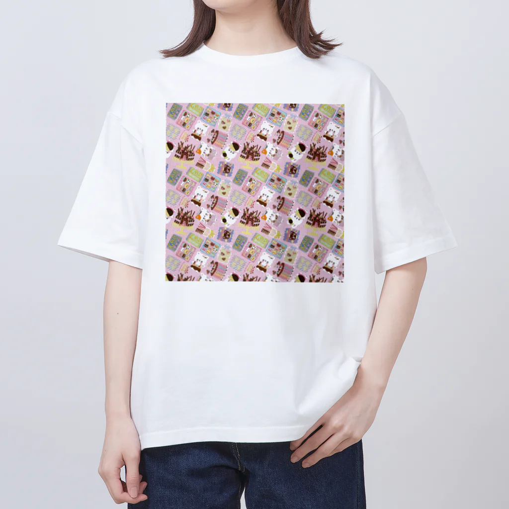 Katsukin Takamura | フェルトミニチュアアートドールのホワイトデーチョコレートパーティー オーバーサイズTシャツ