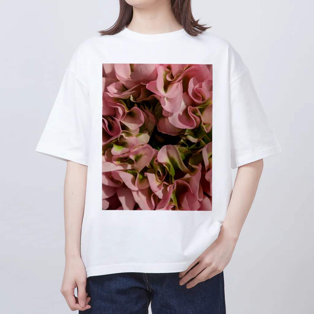 Ficusのひらひらラナンキュラス オーバーサイズTシャツ