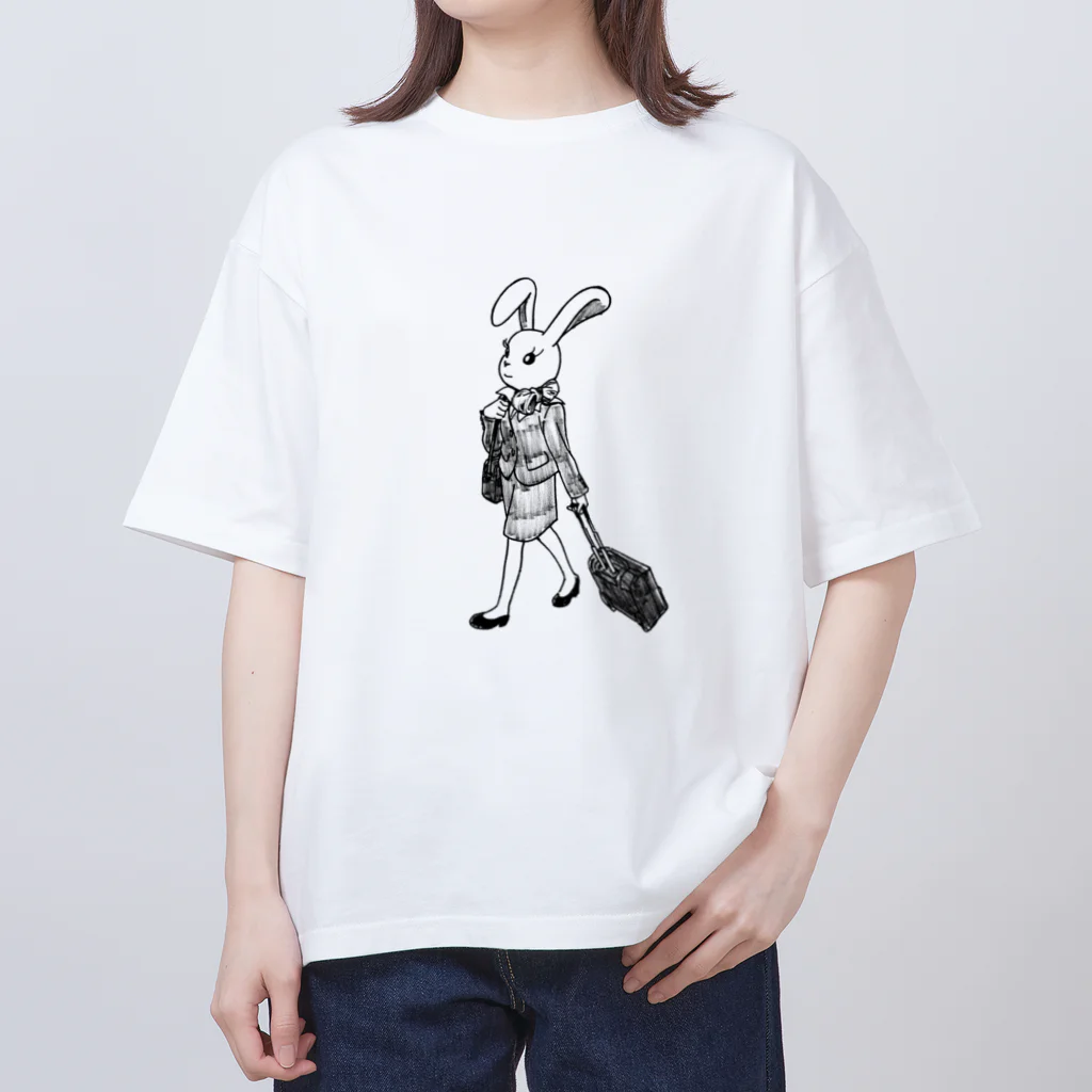 空想画学販売所のCAのウサ子 Oversized T-Shirt