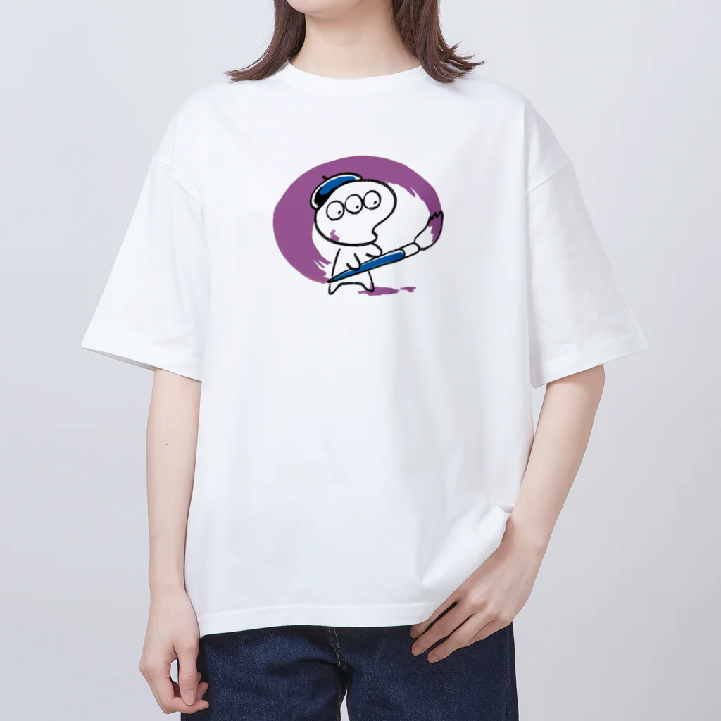 HINASE KAGUYAのパレットくん（紫えのぐ） オーバーサイズTシャツ