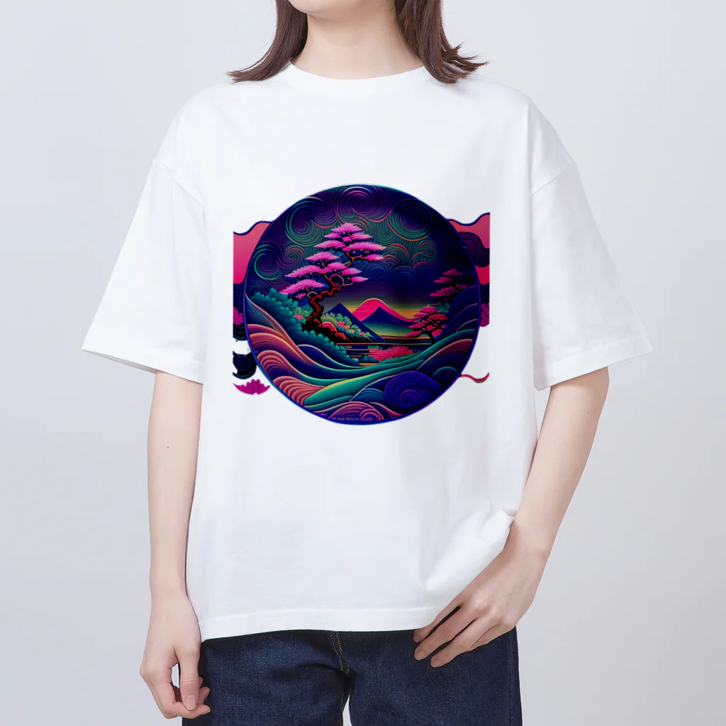 マッケンデジタルワールドの【lofiアート】浮世絵パンクシティ Oversized T-Shirt