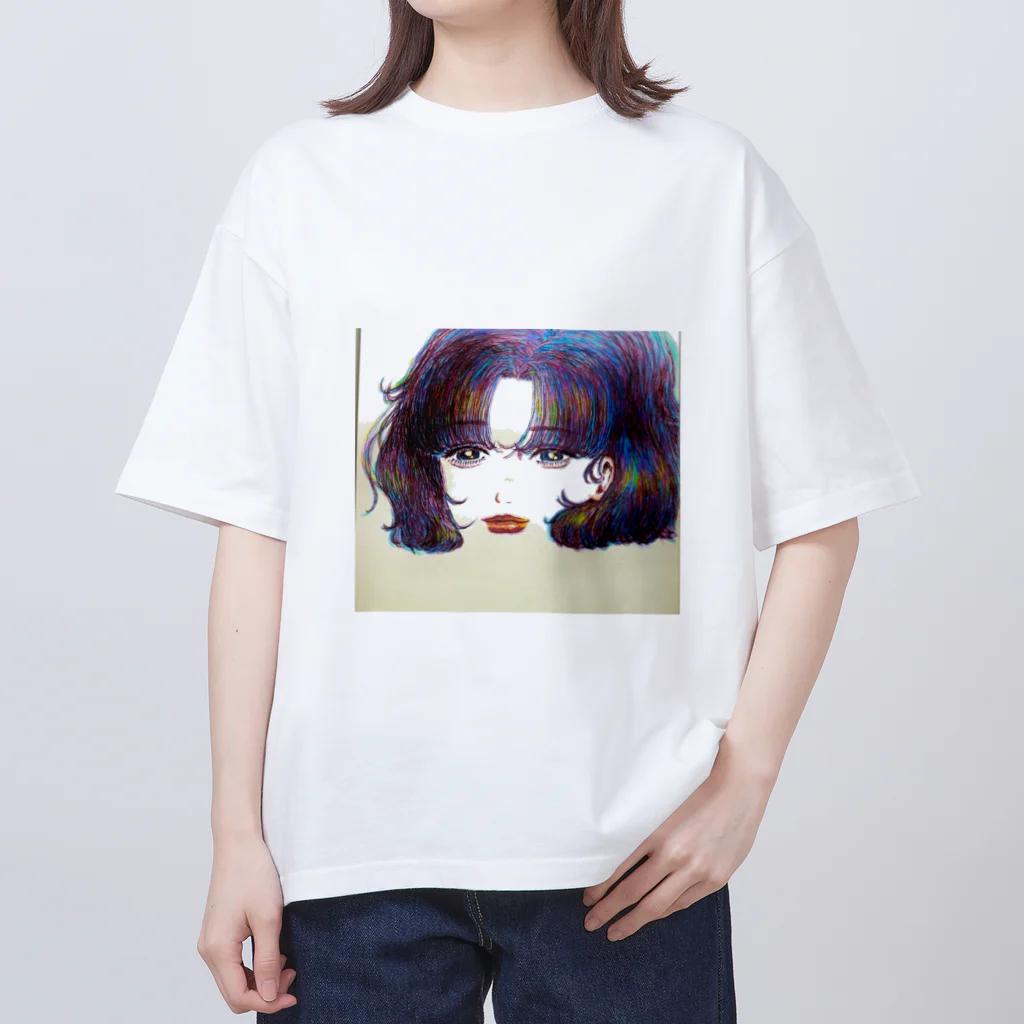 塩バターの美少女戦士のオフ オーバーサイズTシャツ