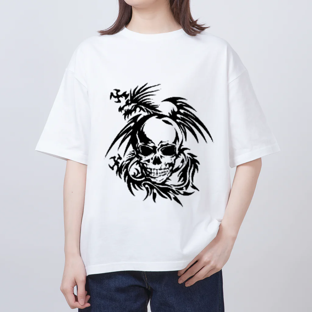 ❣ 𝐩𝐨𝐩 𝐜𝐨𝐥𝐥𝐞𝐜𝐭𝐢𝐨𝐧'𝐬 ❣のドラゴンスカルデザイン オーバーサイズTシャツ