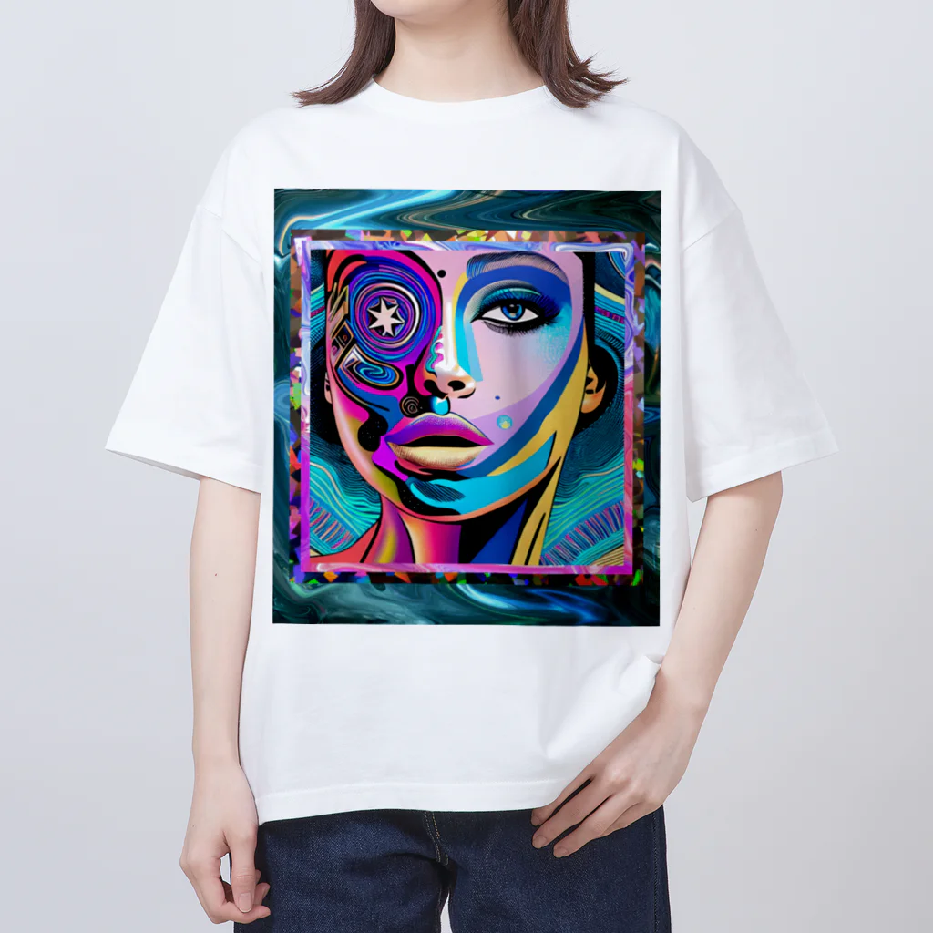 Modern PsychedelicのGALACTIC DIVA#02 Oversized T-Shirt