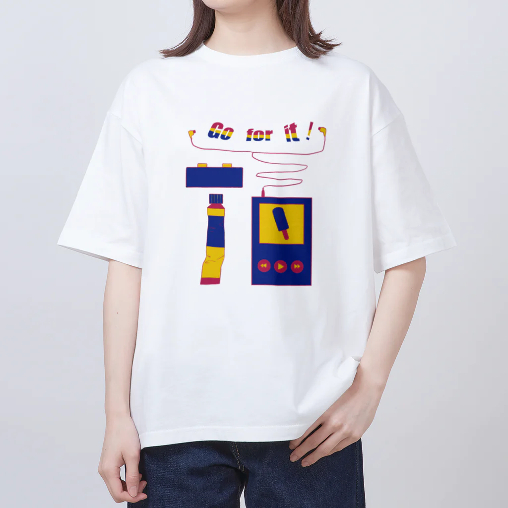 Sun BlueのGo for it! 【あのころネオンカラー】 Oversized T-Shirt