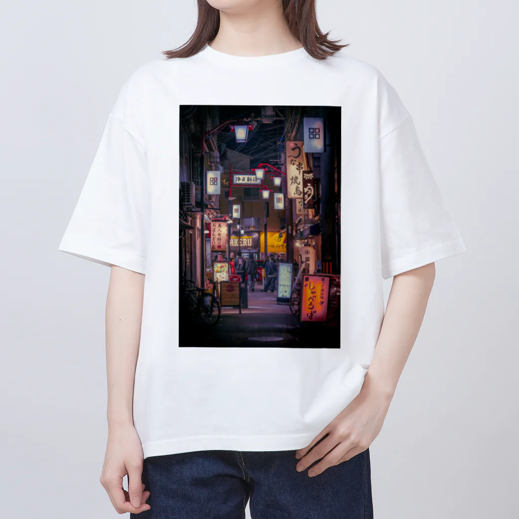 Kの飲み屋横丁 / フォトプリント オーバーサイズTシャツ