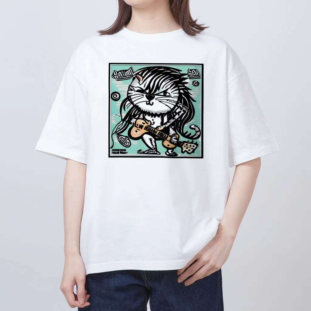 Alacarteの猫仙人のロックンロール🎶 Oversized T-Shirt