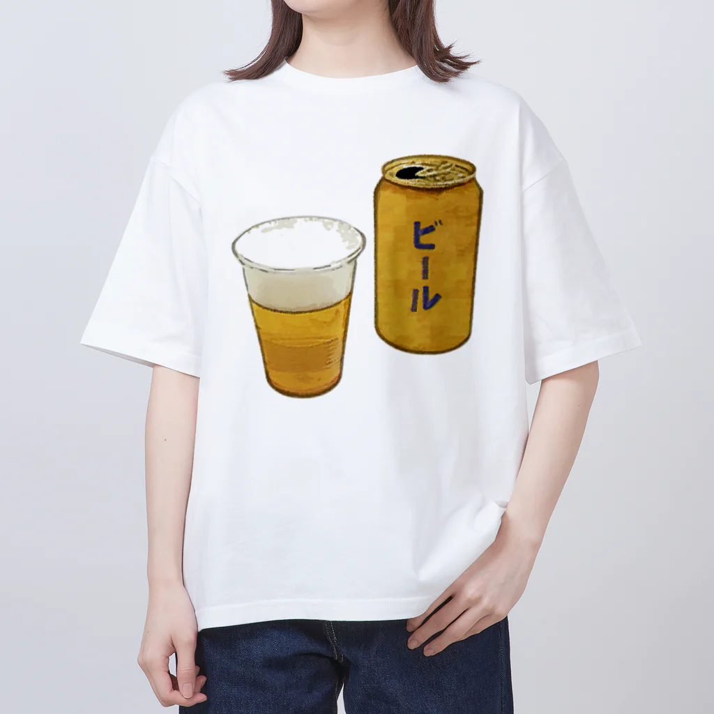 脂身通信Ｚの缶ビール_230325 オーバーサイズTシャツ