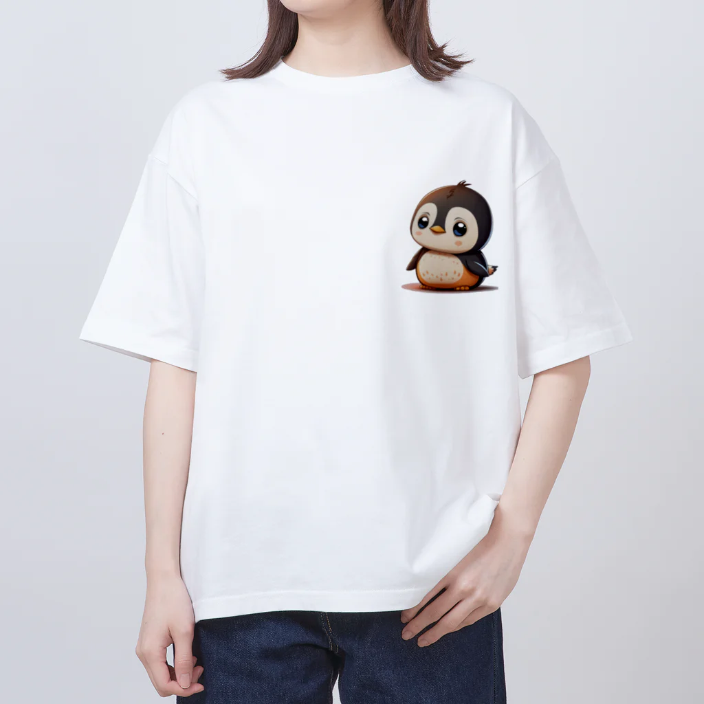 チビアニメのチビペンギン Oversized T-Shirt
