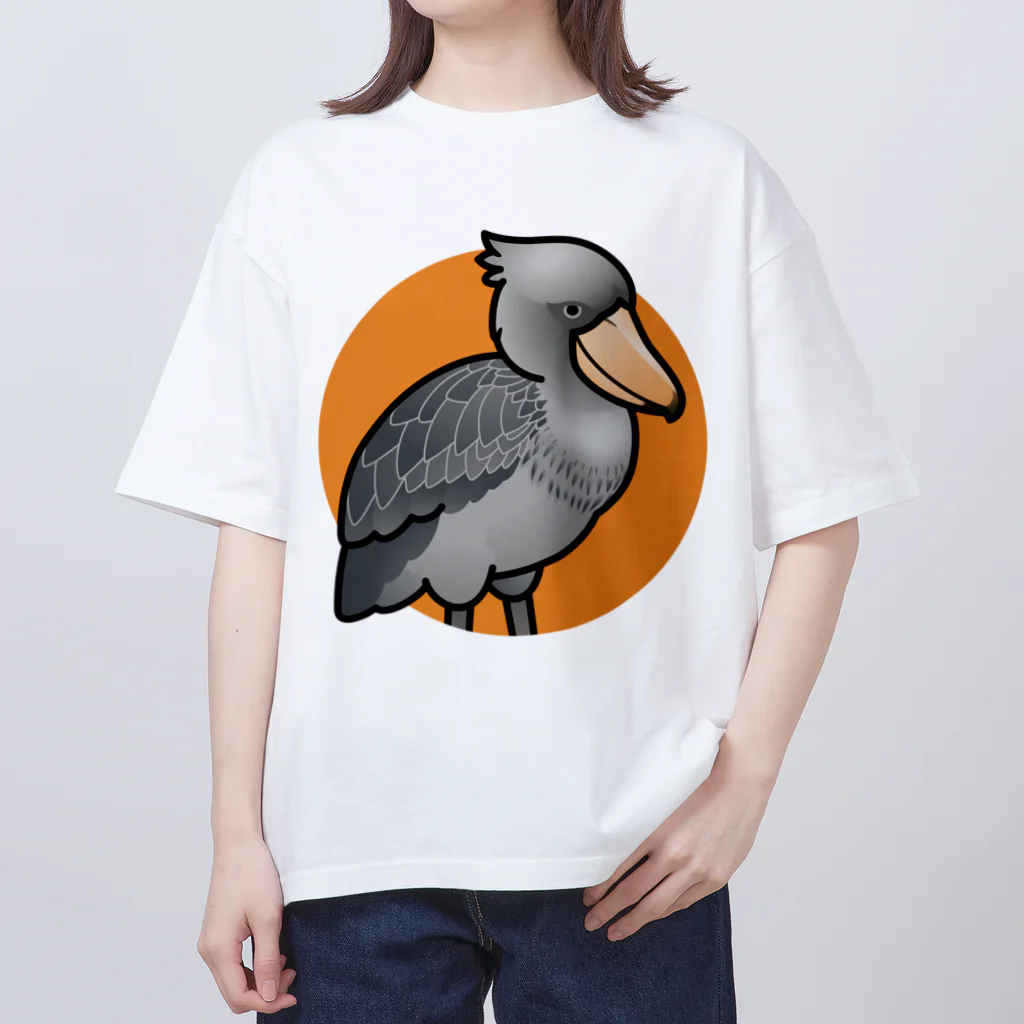 Cody the LovebirdのChubby Bird ハシビロコウ オーバーサイズTシャツ