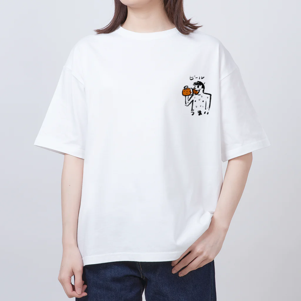 わいはサウナー、のビールのみたいクン（カラー） オーバーサイズTシャツ