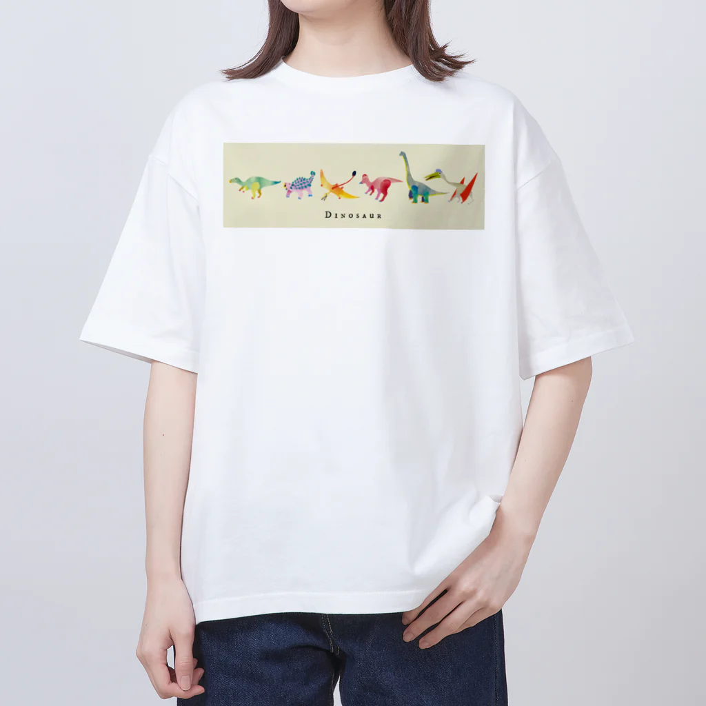 NANAHOSHI64のゆる恐竜集合ver タイプA オーバーサイズTシャツ