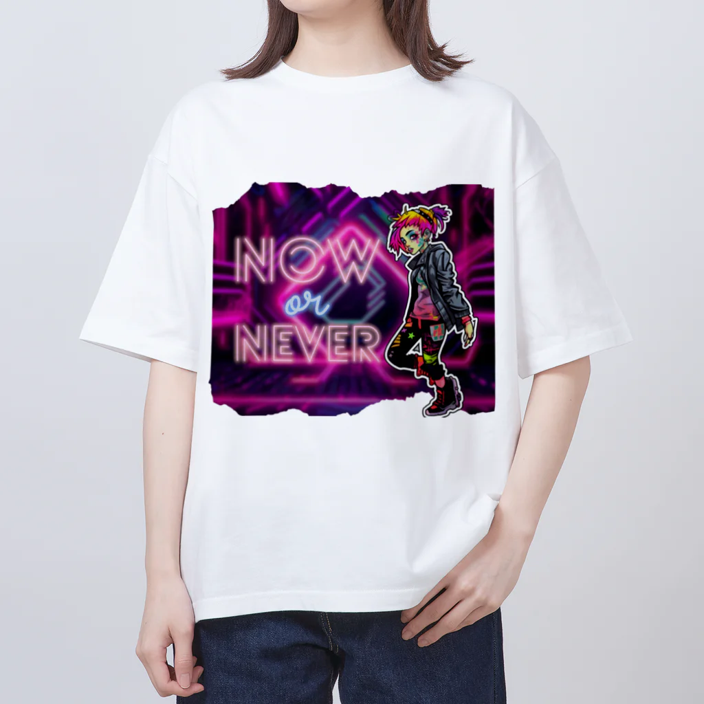 Vibrant Novaのsyber punk girl#2 オーバーサイズTシャツ